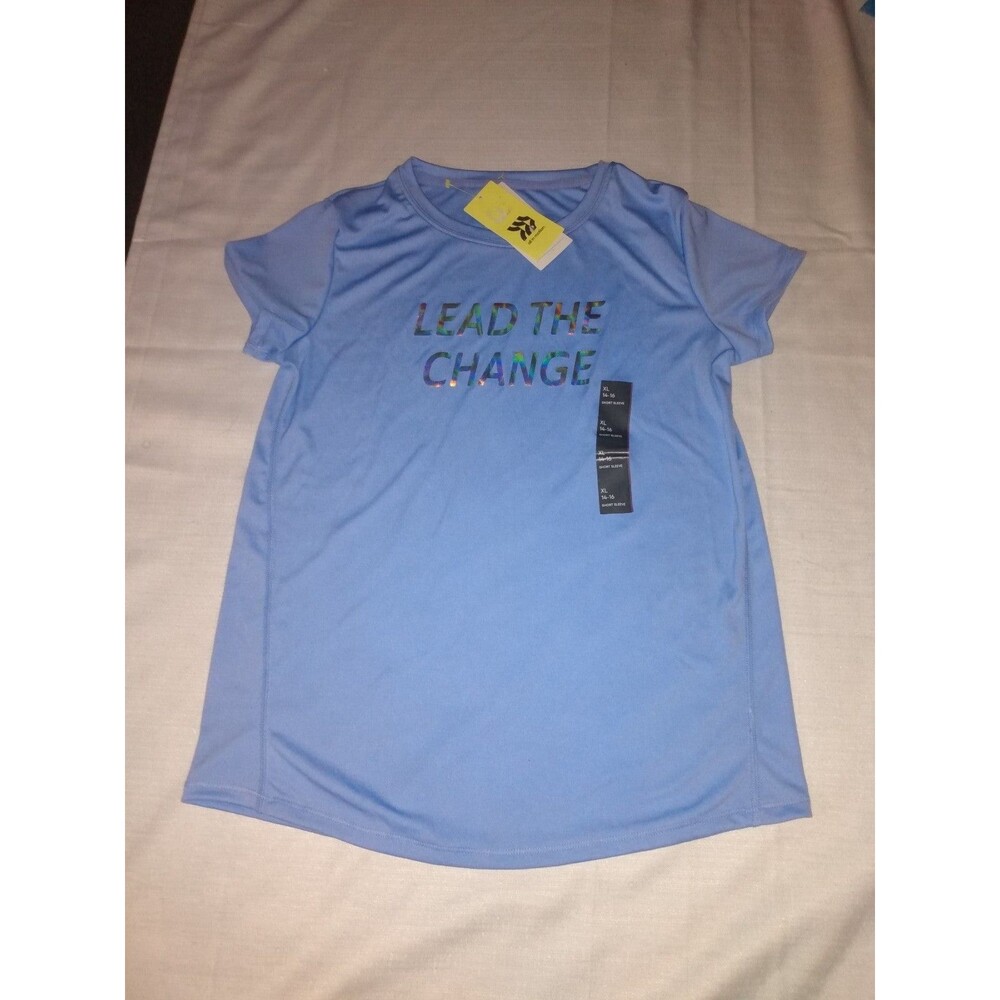 Girl's 7/8 short sleeve purple T-shirt LEAD THE CHANGE UPF 50